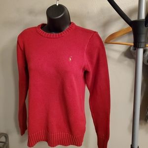 Polo by Ralph Lauren Red Crewneck Knit Sweater